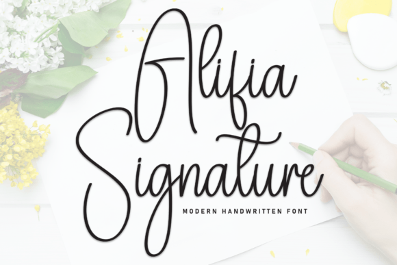Alifia Signature: A Refined Script Font for Editorial Design