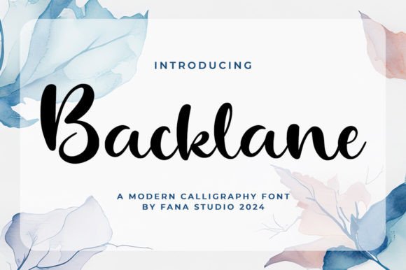 Backlane: A Graceful Script Font for Handmade Branding