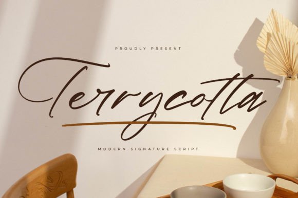 Terrycotta: A Dazzling Script Typeface for Elegant Handmade Brands